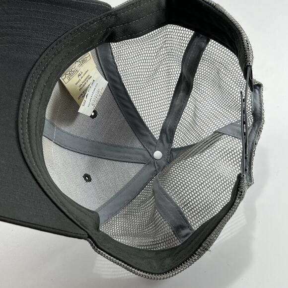 Patagonia Mesh Canvas Patch Sunset Mountains Logo Trucker Camp Hat Gray Baseball - Picture 7 of 8